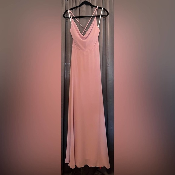 Thread Cowl Neck Criss Cross Back Maxi Dress - Picture 3 of 7